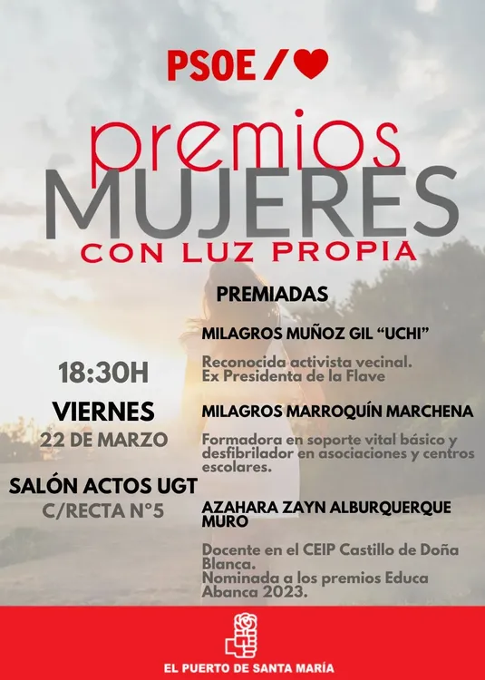Cartel Mujeres Luz Propia 2024