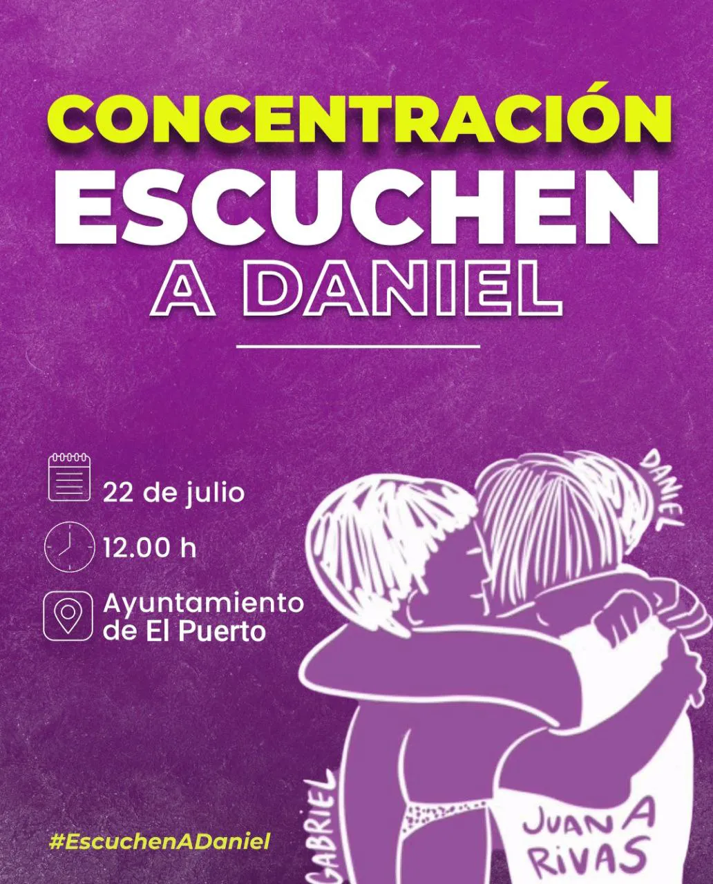 CONCENTRACIÓN ESCUCHEN A DANIEL