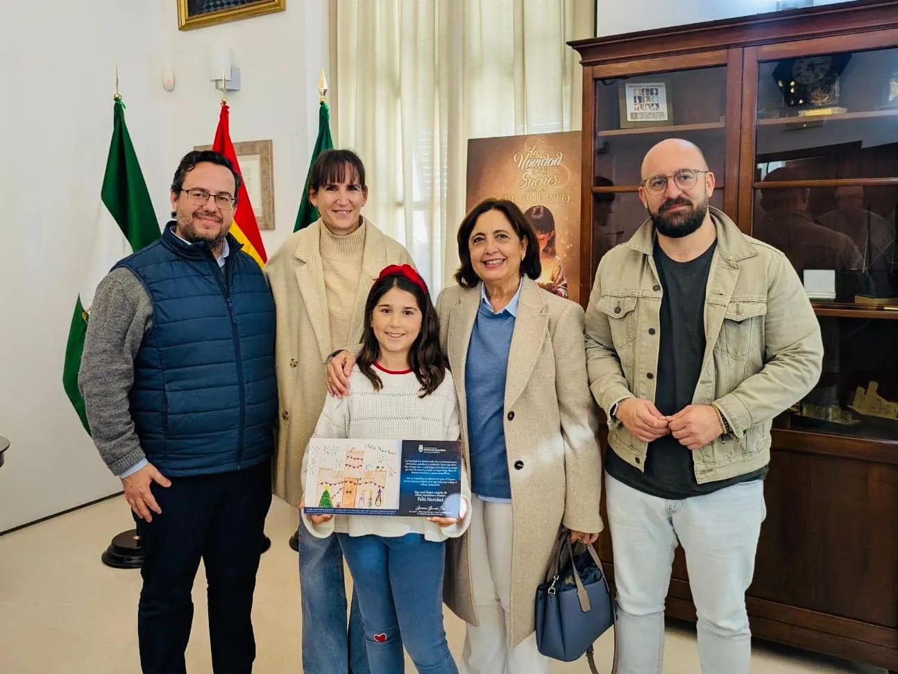 Ganadora I Concurso de Dibujo para ilustrar la felicitacioìn navidenÞa