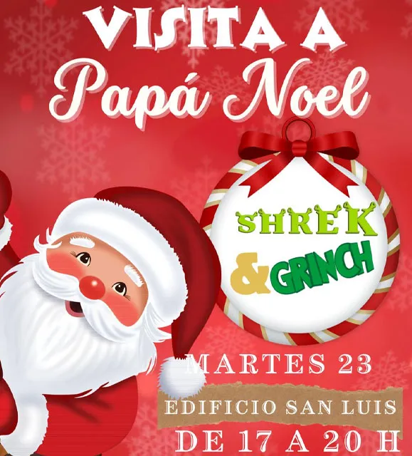 Papá Noel, Grinch y Shrek