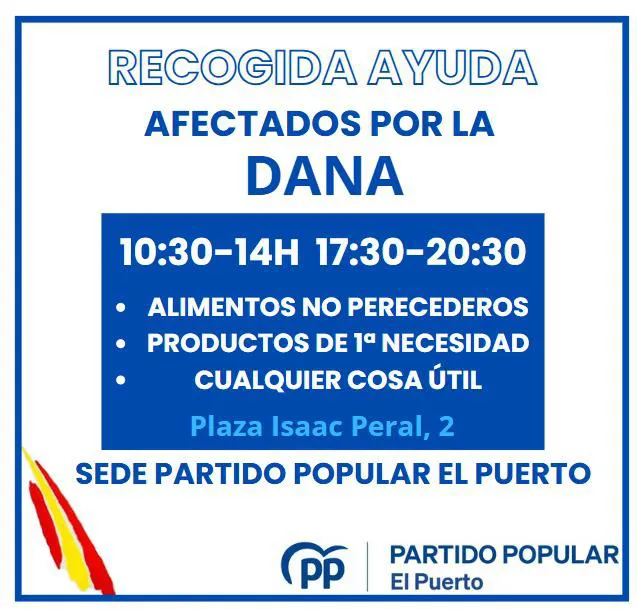 2024.11.01 CARTEL AYUDA A AFECTADOS POR LA DANA
