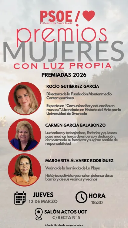 Cartel Mujeres Luz Propia 2026